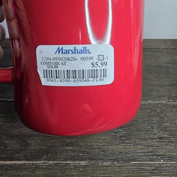 Rae Dunn Artisan Muah! Red Valentine's Day Mug Coffee Tea Cocoa 2021 Magenta - Picture 5 of 8